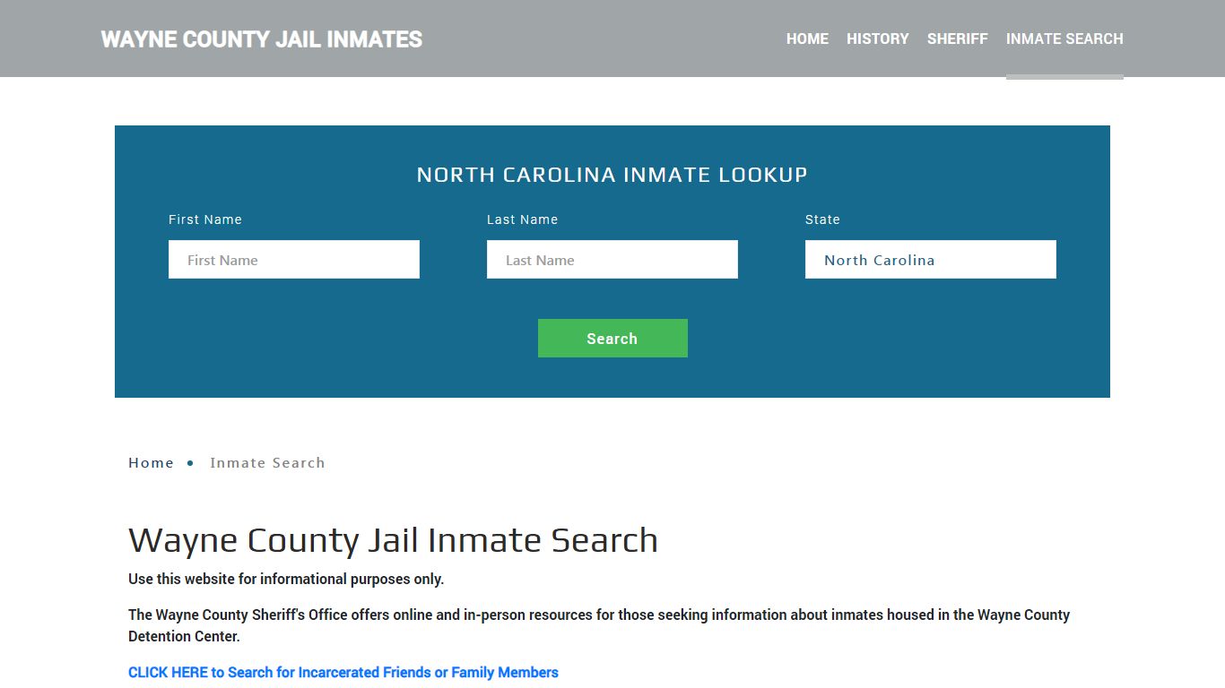 Wayne County, NC Detainee Lookup